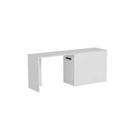 Hanah Home Mesa de Estudio Blanca Tablero Partículas Melamina 180x73.8x47 cm